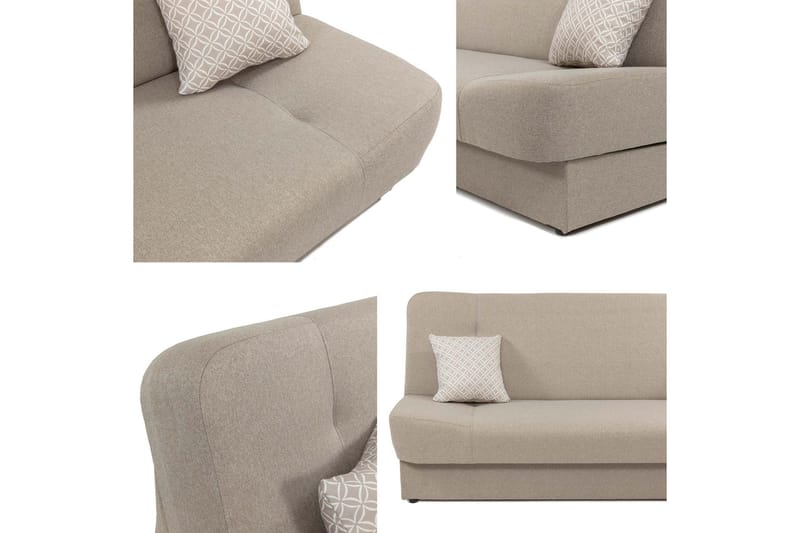 Abron Bäddsoffa 3-sits - Brun - Möbler - Soffa - Bäddsoffa - 3 sits bäddsoffa
