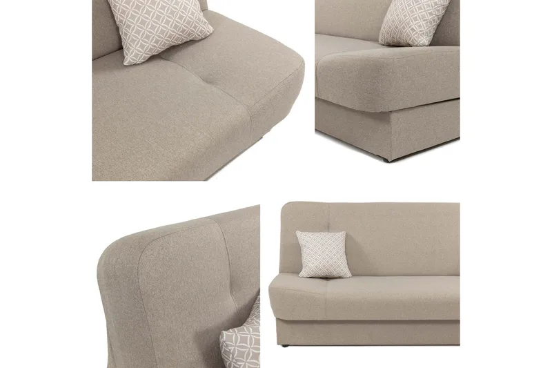 Abron Bäddsoffa 3-sits - Rosa - Möbler - Soffa - Bäddsoffa - 3 sits bäddsoffa
