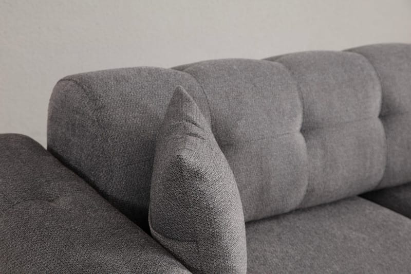 Adelphe Rektangulär B äddsoffa 88x178 cm i Tyg - Grå - Möbler - Soffa - Bäddsoffa - 4 sits bäddsoffa