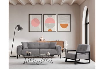 Adelphe Rektangulär Bäddsoffa 88x178 cm i Tyg - Grå - Möbler - Soffa - Bäddsoffa - 4 sits bäddsoffa