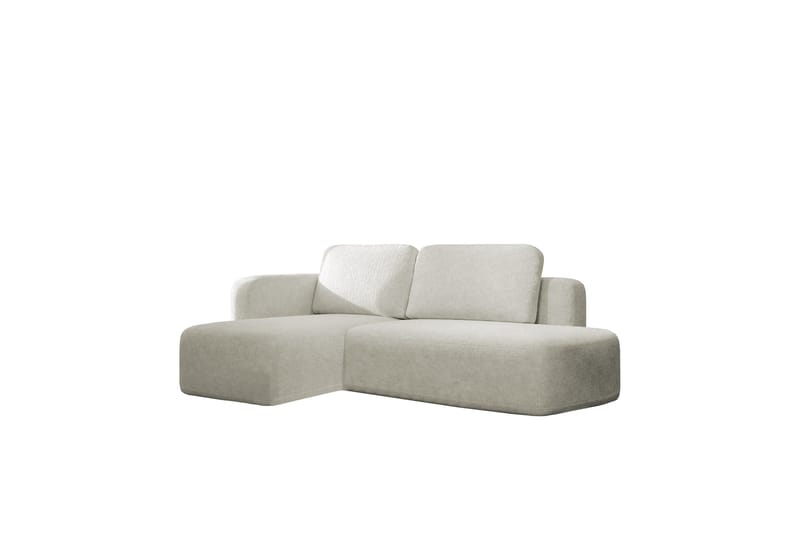 Afir Bäddsoffa m. Divan 2-sits, Beige/Vit