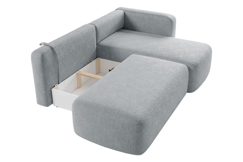 Afir Bäddsoffa m. Divan 2-sits - Grå - Möbler - Soffa - Bäddsoffa - Bäddsoffa divan