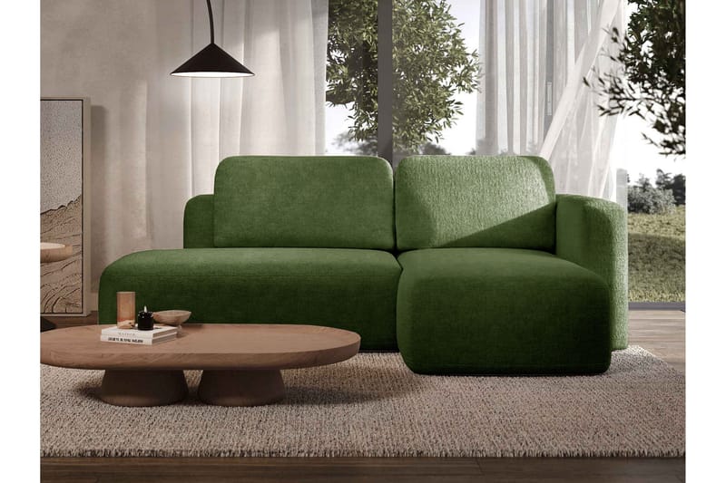 Afir Bäddsoffa m. Divan 2-sits - Grön - Möbler - Soffa - Bäddsoffa - Bäddsoffa divan