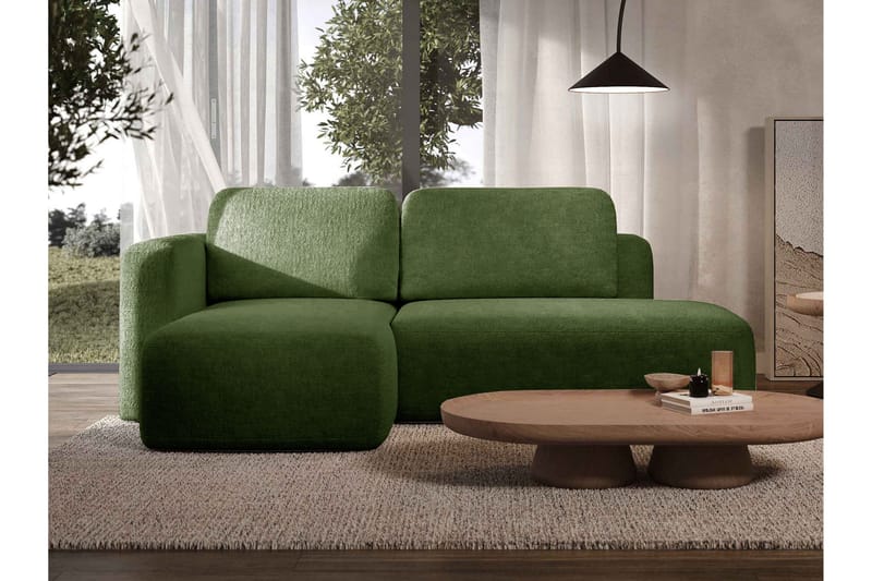 Afir Bäddsoffa m. Divan 2-sits - Grön - Möbler - Soffa - Bäddsoffa - Bäddsoffa divan