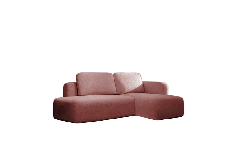 Afir Bäddsoffa m. Divan 2-sits, Rosa