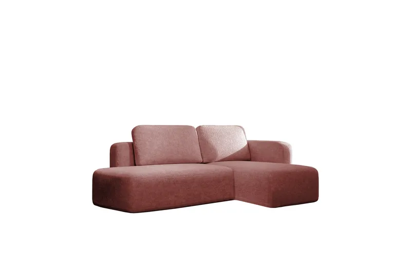 Afir Bäddsoffa m. Divan 2-sits, Rosa