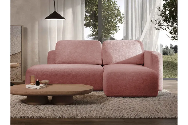 Afir Bäddsoffa m. Divan 2-sits - Rosa - Möbler - Soffa - Bäddsoffa - Bäddsoffa divan