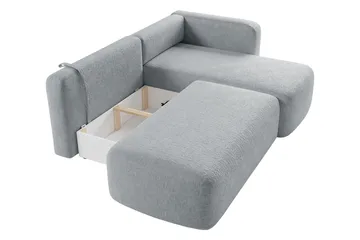 Afir Bäddsoffa m. Divan 2-sits - Vit - Möbler - Soffa - Bäddsoffa - Bäddsoffa divan