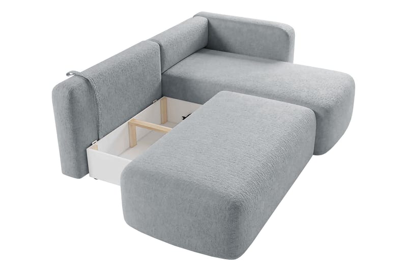 Afir Bäddsoffa m. Divan 2-sits - Vit - Möbler - Soffa - Bäddsoffa - Bäddsoffa divan