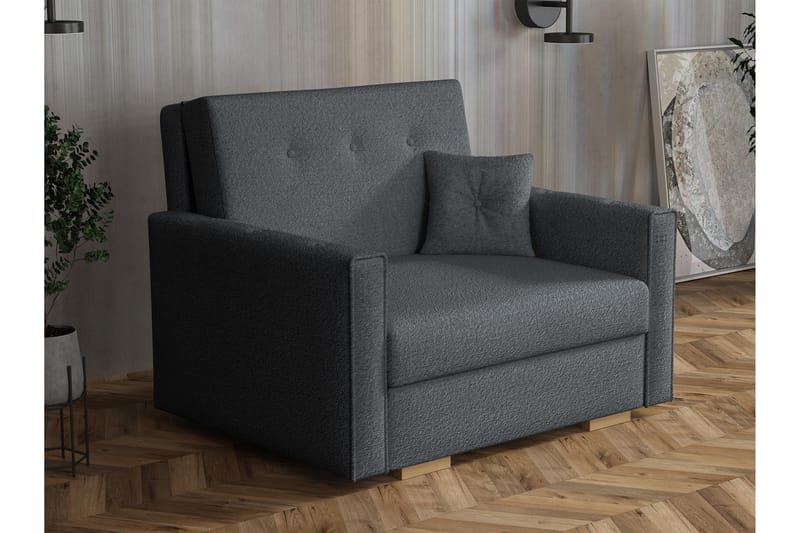 Ajiz Bäddsoffa 2-sits i Bouclé - Grå - Möbler - Soffa - Bäddsoffa - 2 sits bäddsoffa