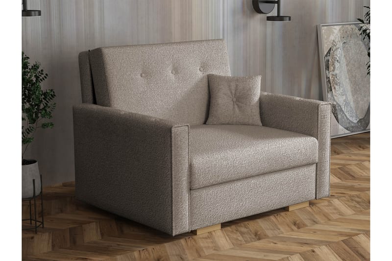 Ajiz Bäddsoffa 2-sits i Bouclé - Grå - Möbler - Soffa - Bäddsoffa - 2 sits bäddsoffa