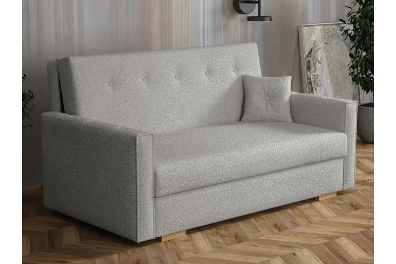 Ajiz Bäddsoffa 3-sits i Bouclé, Grå