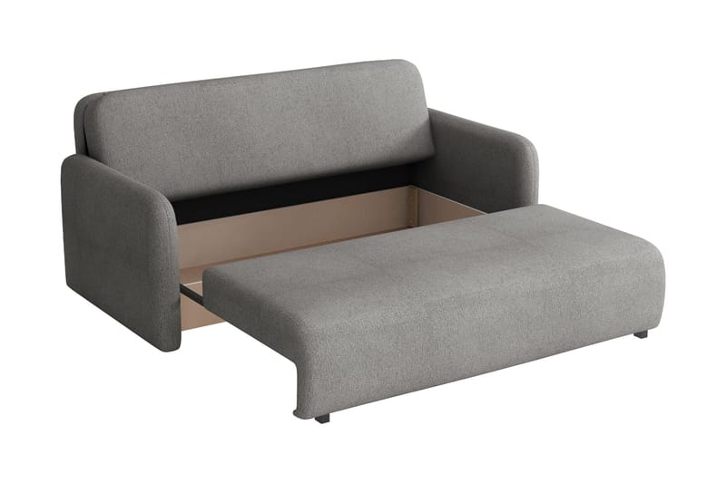 Ajmeri 3-sits Bäddsoffa 150x196 cm med Förvaring i Bouclé - Grön - Möbler - Soffa - Bäddsoffa - 3 sits bäddsoffa