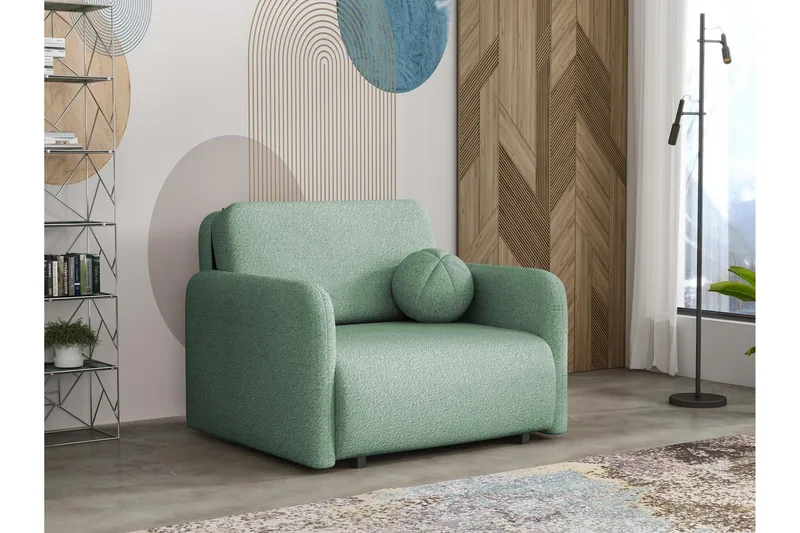 Ajmeri Bäddsoffa 2-sits i Bouclé, Grön