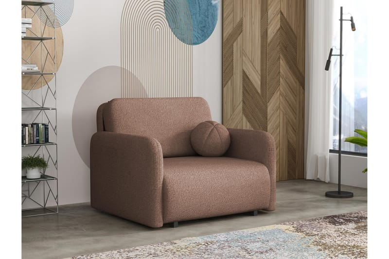 Ajmeri Bäddsoffa 2-sits i Bouclé, Rosa