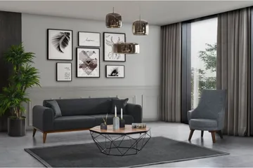 Akio Bäddsoffa 4-sits - Antracit - Möbler - Soffa - Bäddsoffa - 4 sits bäddsoffa