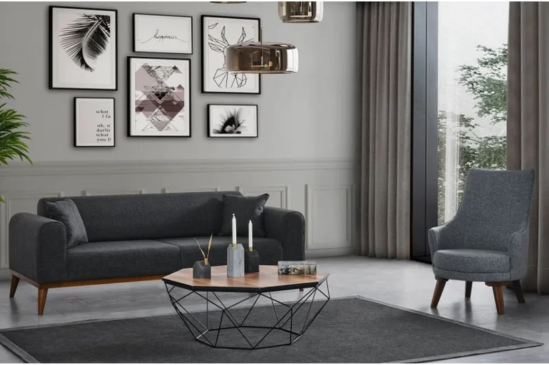 Akio Bäddsoffa 4-sits - Antracit - Möbler - Soffa - Bäddsoffa - 4 sits bäddsoffa