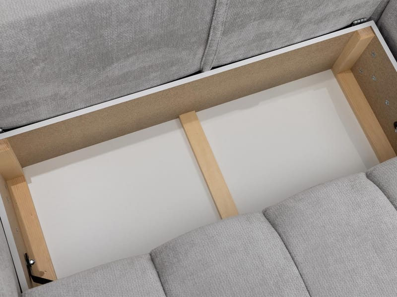 Aldvian 3-sits Bäddsoffa med divan - beige - Möbler - Soffa - Bäddsoffa - Hörnbäddsoffa