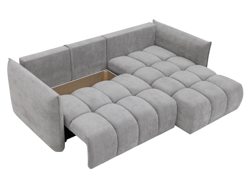 Aldvian 3-sits Bäddsoffa med divan - grå - Möbler - Soffa - Bäddsoffa - Hörnbäddsoffa