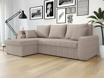 Alvared 3-sits Bäddsoffa med divan och förvaring - Möbler - Soffa - Bäddsoffa - Hörnbäddsoffa