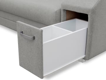 Alvares 4-sits Hörnbäddsoffa med förvaring - Beige - Möbler - Soffa - Bäddsoffa - Hörnbäddsoffa