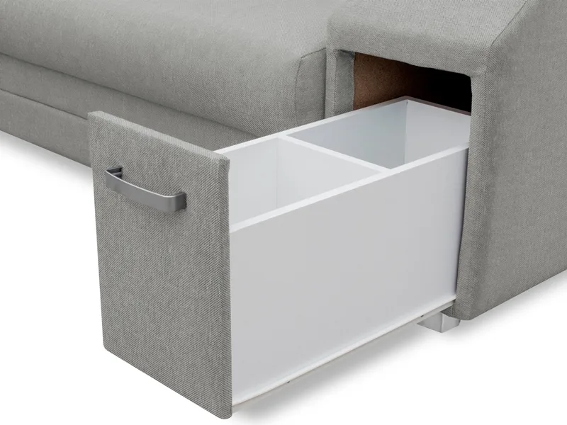 Alvares 4-sits Hörnbäddsoffa med förvaring - Beige - Möbler - Soffa - Bäddsoffa - Hörnbäddsoffa