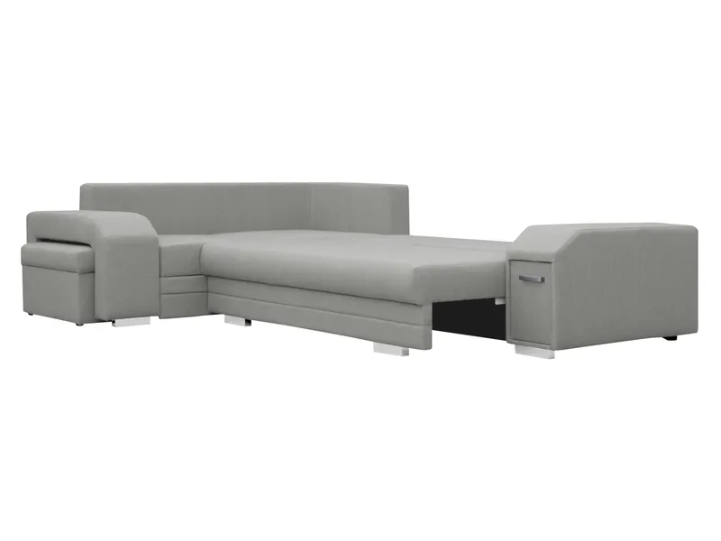 Alvares 4-sits Hörnbäddsoffa med förvaring - Beige - Möbler - Soffa - Bäddsoffa - Hörnbäddsoffa