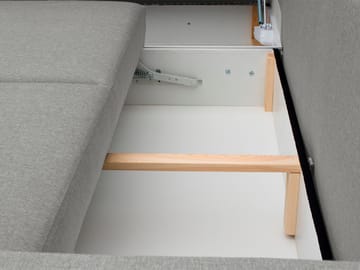 Alvares 4-sits Hörnbäddsoffa med förvaring - Beige - Möbler - Soffa - Bäddsoffa - Hörnbäddsoffa