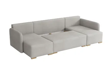 Amelus Bäddsoffa Dubbeldivan 4-sits - Grå - Möbler - Soffa - Bäddsoffa - U bäddsoffa