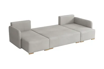Amelus Bäddsoffa Dubbeldivan 4-sits - Grå - Möbler - Soffa - Bäddsoffa - U bäddsoffa