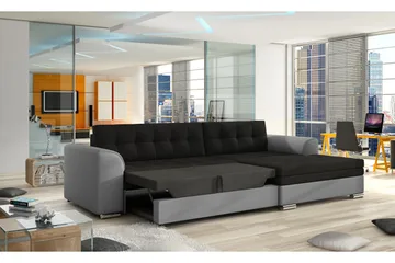 Amerikana Hörnbäddsoffa med Divan - Svart - Möbler - Soffa - Bäddsoffa - Bäddsoffa divan