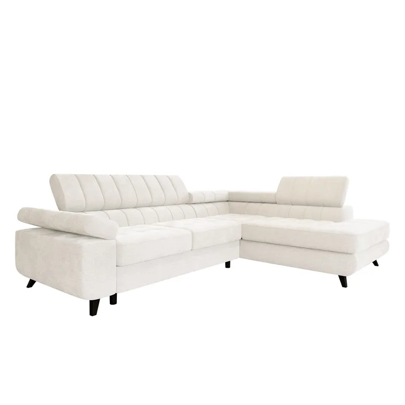 Amshyttan 4-sits Bäddsoffa med Schsälong Höger, Vit