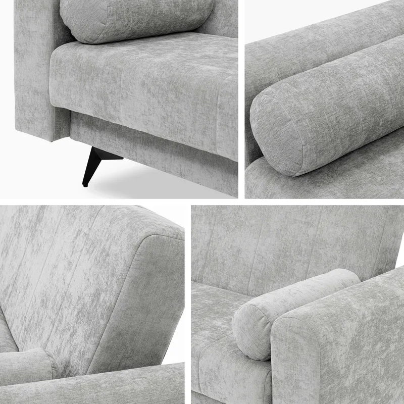 Aurvin 3-sits Bäddsoffa - grå - Möbler - Soffa - Bäddsoffa - 3 sits bäddsoffa