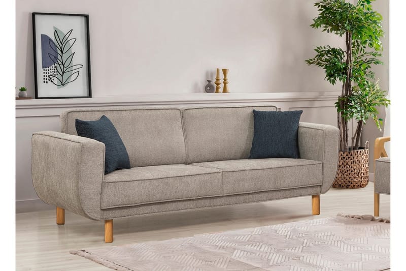 Austen 3-sits Bäddsoffa - Grå - Möbler - Soffa - Bäddsoffa - 3 sits bäddsoffa