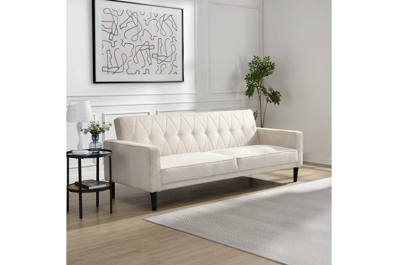 Avon Bäddsoffa 3-sits - Vit - Möbler - Soffa - Bäddsoffa - 3 sits bäddsoffa