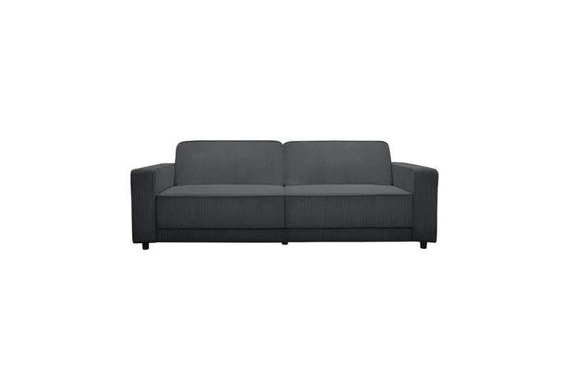 Bäddsoffa Allie Antracit, Cordoroy, 81x225x91 cm - Antracit, Cordoroy, 81x225x91 cm - Möbler - Soffa - Bäddsoffa - 3 sits bäddsoffa
