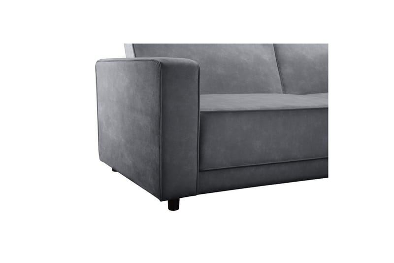 Bäddsoffa Allie Antracit, Sammet, 81x225x91 cm - Antracit, Sammet, 81x225x91 cm - Möbler - Soffa - Bäddsoffa - 3 sits bäddsoffa