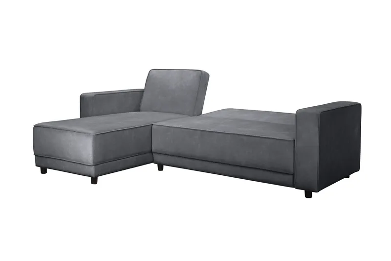 Bäddsoffa Allie Antracit, Sammet, 82x229x154 cm - Antracit, Sammet, 82x229x154 cm - Möbler - Soffa - Bäddsoffa - Bäddsoffa divan