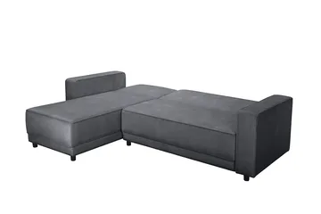 Bäddsoffa Allie Antracit, Sammet, 82x229x154 cm - Antracit, Sammet, 82x229x154 cm - Möbler - Soffa - Bäddsoffa - Bäddsoffa divan