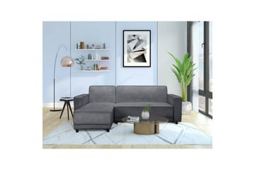 Bäddsoffa Allie Antracit, Sammet, 82x229x154 cm