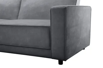 Bäddsoffa Allie Antracit, Sammet, 82x229x154 cm - Antracit, Sammet, 82x229x154 cm - Möbler - Soffa - Bäddsoffa - Bäddsoffa divan