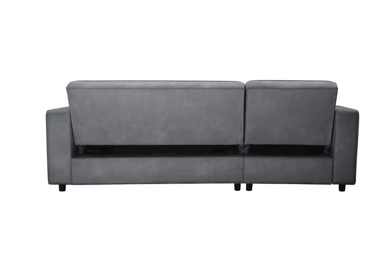 Bäddsoffa Allie Antracit, Sammet, 82x229x154 cm - Antracit, Sammet, 82x229x154 cm - Möbler - Soffa - Bäddsoffa - Bäddsoffa divan