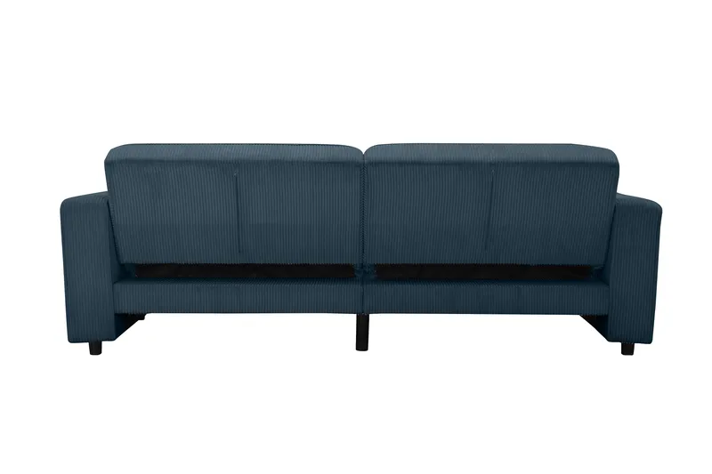 Bäddsoffa Allie Blå, Cordoroy, 81x225x91 cm - Blå, Cordoroy, 81x225x91 cm - Möbler - Soffa - Bäddsoffa - 3 sits bäddsoffa