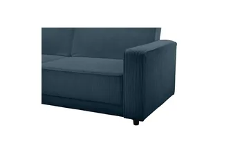 Bäddsoffa Allie Blå, Cordoroy, 82x229x154 cm - Blå, Cordoroy, 82x229x154 cm - Möbler - Soffa - Bäddsoffa - Bäddsoffa divan