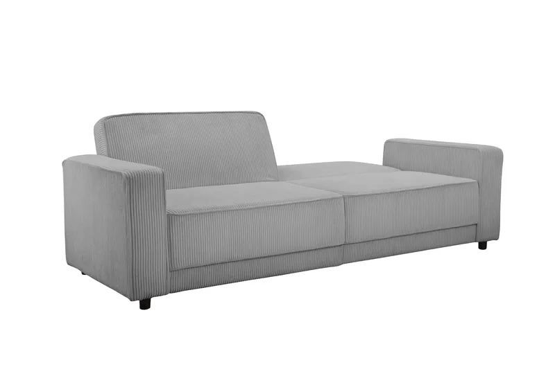 Bäddsoffa Allie Grå, Cordoroy, 81x225x91 cm - Grå, Cordoroy, 81x225x91 cm - Möbler - Soffa - Bäddsoffa - 3 sits bäddsoffa