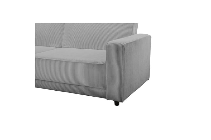 Bäddsoffa Allie Grå, Cordoroy, 82x229x154 cm - Grå, Cordoroy, 82x229x154 cm - Möbler - Soffa - Bäddsoffa - Bäddsoffa divan
