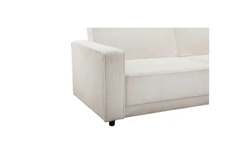 Bäddsoffa Allie Kräm, Cordoroy, 81x225x91 cm - Kräm, Cordoroy, 81x225x91 cm - Möbler - Soffa - Bäddsoffa - 3 sits bäddsoffa