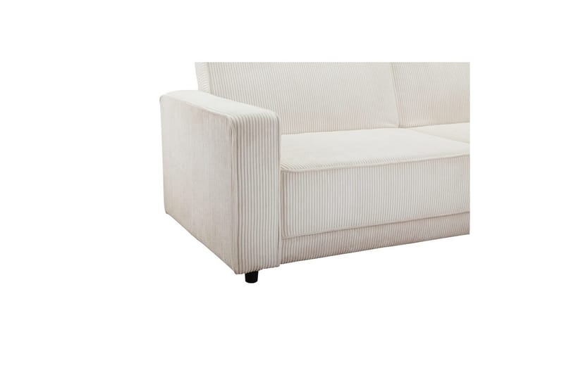 Bäddsoffa Allie Kräm, Cordoroy, 81x225x91 cm - Kräm, Cordoroy, 81x225x91 cm - Möbler - Soffa - Bäddsoffa - 3 sits bäddsoffa