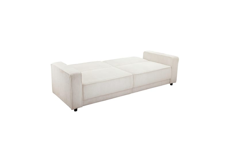 Bäddsoffa Allie Kräm, Cordoroy, 81x225x91 cm - Kräm, Cordoroy, 81x225x91 cm - Möbler - Soffa - Bäddsoffa - 3 sits bäddsoffa