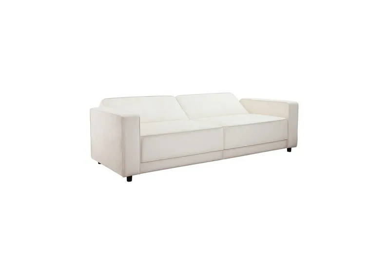 Bäddsoffa Allie Kräm, Sammet, 81x225x91 cm - Kräm, Sammet, 81x225x91 cm - Möbler - Soffa - Bäddsoffa - 3 sits bäddsoffa